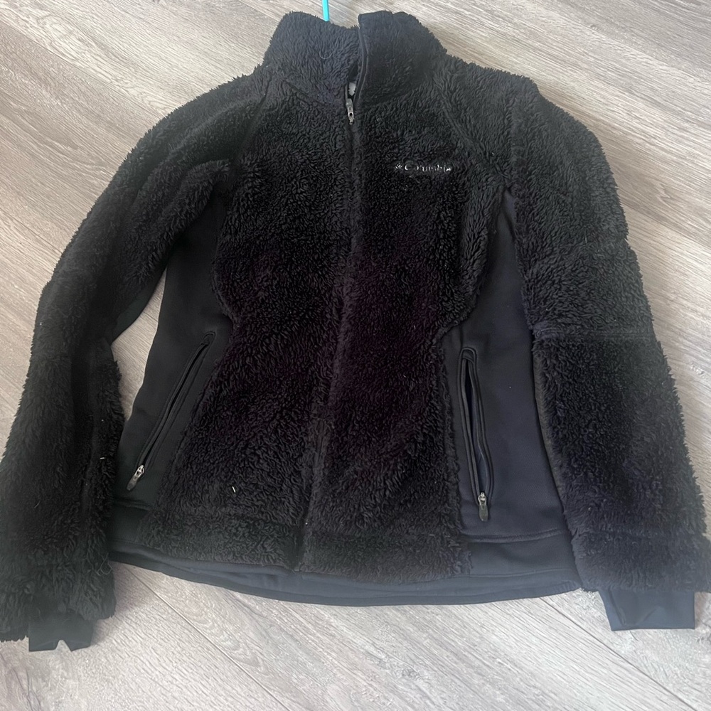 Columbia Plush Black Fleece Jacket